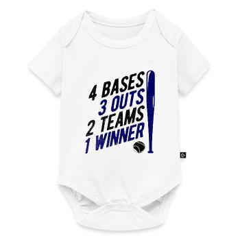 Baseball - Baby Premium Kurzarmbody - Weiß - Vorne