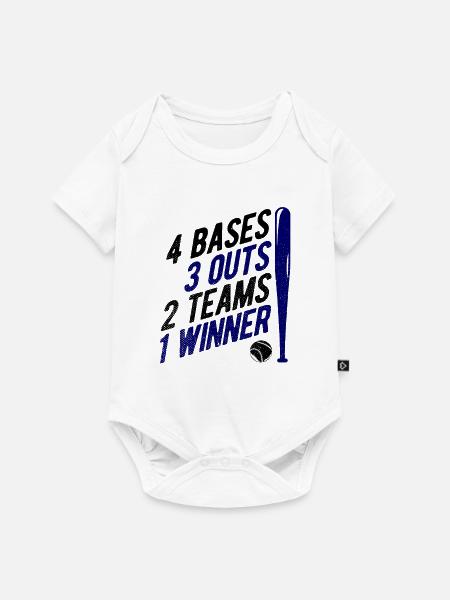 Baseball - Baby Premium Kurzarmbody - Weiß