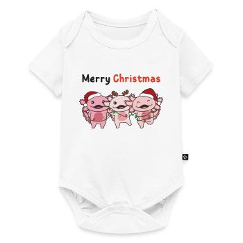 Axolotl Noël Sweet Axolotls Joyeux Noël - Body à manches courtes Premium Bébé - blanc - Devant