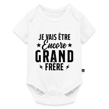 Je Vais Être Grand Frère - Body à manches courtes Premium Bébé - blanc - Devant