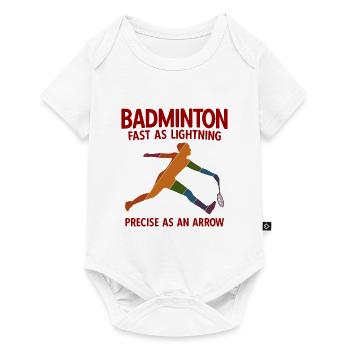 Badminton - Baby Premium Kurzarmbody - Weiß - Vorne