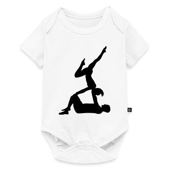 Retro Graphic Gymnast Gymnastics Acrobat Acrobatic - Baby Premium Kurzarmbody - Weiß - Vorne
