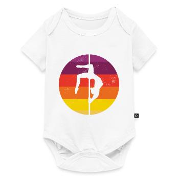 Retro Graphic Gymnast Gymnastics Acrobat Acrobatic - Baby Premium Kurzarmbody - Weiß - Vorne