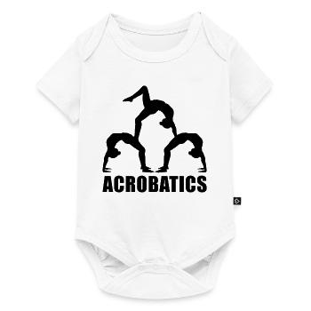 Retro Graphic Gymnast Gymnastics Acrobat Acrobatic - Baby Premium Kurzarmbody - Weiß - Vorne