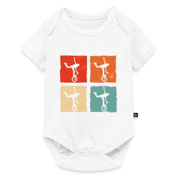Retro Graphic Gymnast Gymnastics Acrobat Acrobatic - Baby Premium Kurzarmbody - Weiß - Vorne