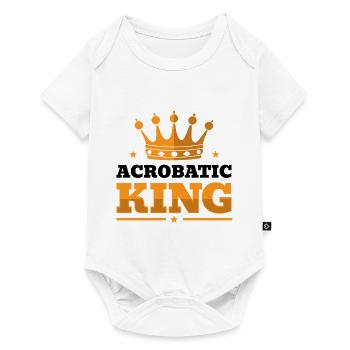 King Graphic Gymnast Gymnastics Acrobat Acrobatics - Baby Premium Kurzarmbody - Weiß - Vorne