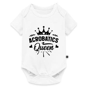 Queen Graphic Gymnast Gymnastics Acrobat Acrobatic - Baby Premium Kurzarmbody - Weiß - Vorne