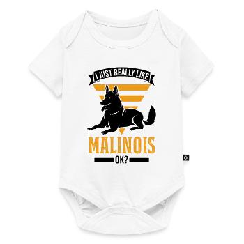 I just really like Malinois ok Belgian Malinois - Baby Premium short-sleeve bodysuit - white - Front
