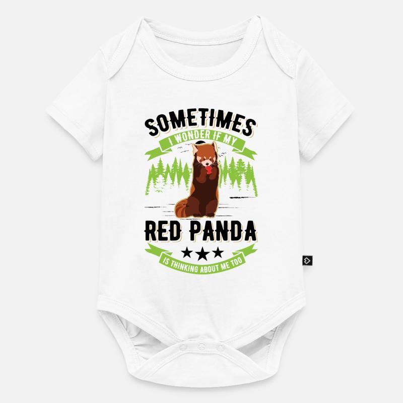 Red Panda Cadeau Chat Ours Panda Rouge - Body à manches courtes Premium Bébé - blanc