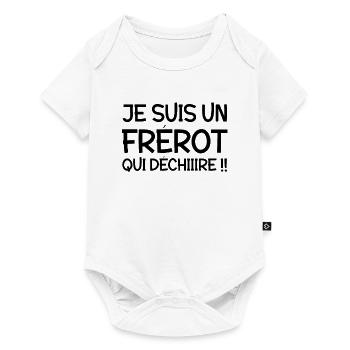 Frère Frangin Frere Naissance Bébé Frérot - Body à manches courtes Premium Bébé - blanc - Devant
