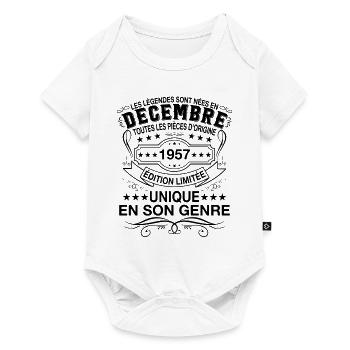 Les légendes sont nées en Décembre 1957 - Body à manches courtes Premium Bébé - blanc - Devant