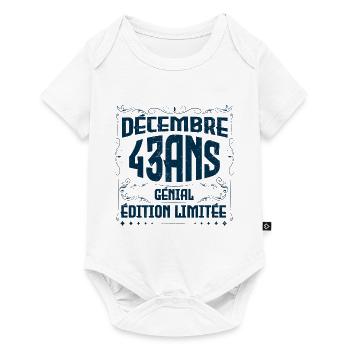 DÉCEMBRE 43 Ans | Édition limitée - Body à manches courtes Premium Bébé - blanc - Devant
