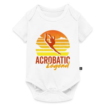 Retro Graphic Gymnast Gymnastics Acrobat Acrobatic - Baby Premium Kurzarmbody - Weiß - Vorne