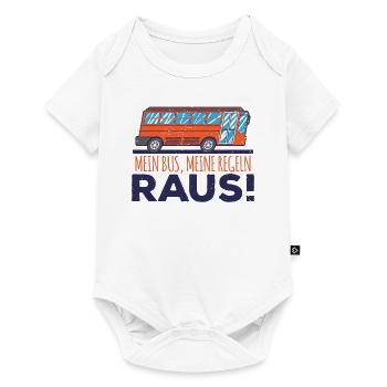 Beruf Busfahrer mein Bus meine Regeln raus - Baby Premium Kurzarmbody - Weiß - Vorne