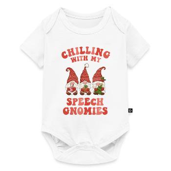 Chilling With My Speech Gnomies Xmas SLP - Baby Premium short-sleeve bodysuit - white - Front