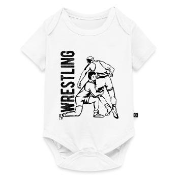 Grappling Martial Arts Wrestling - Baby Premium Kurzarmbody - Weiß - Vorne