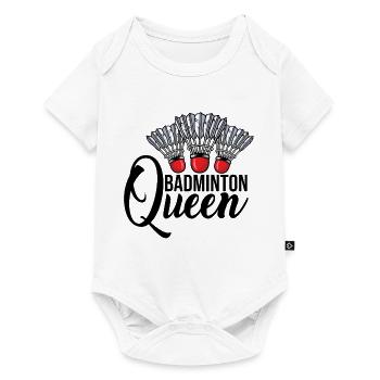 Badminton Queen Badminton Player Shuttlecock Sport - Baby Premium Kurzarmbody - Weiß - Vorne