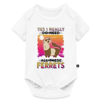 Oui, j’ai vraiment besoin de tous ces furets Frettchen - Body à manches courtes Premium Bébé - blanc - Devant