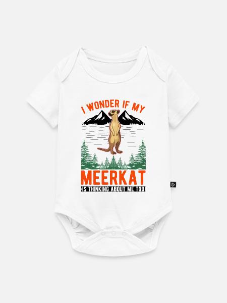 Erdmännchen Surikat Meerkat - Baby Premium Kurzarmbody - Weiß