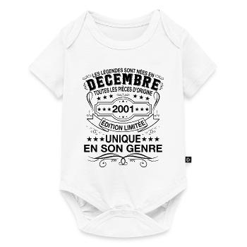 Les légendes sont nées en Décembre 2001 Cadeau - Body à manches courtes Premium Bébé - blanc - Devant