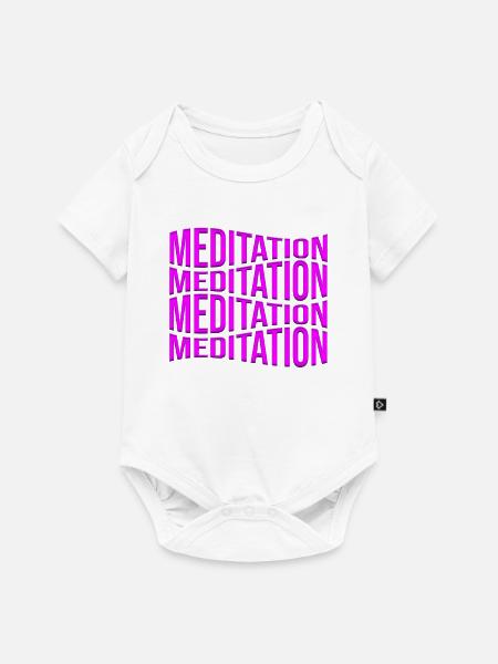 meditation - Baby Premium Kurzarmbody - Weiß