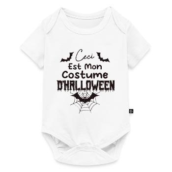 Ceci Est Mon costume d’halloween - Body à manches courtes Premium Bébé - blanc - Devant