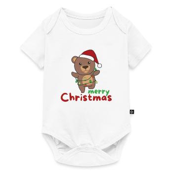 Ours Joyeux Noël Animaux d’hiver Ours - Body à manches courtes Premium Bébé - blanc - Devant