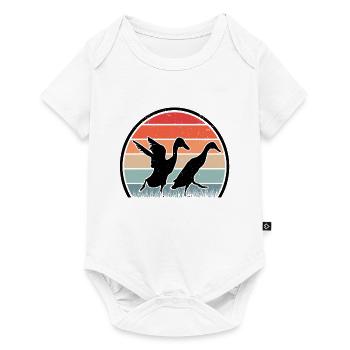 Indian Running Duck Retro Bottle Duck Vintage - Body à manches courtes Premium Bébé - blanc - Devant