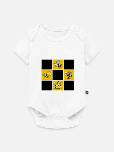 Bienen - Baby Premium Kurzarmbody - Weiß