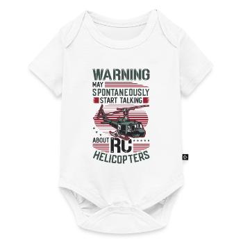 Warning, can spontaneously start talking about rc. - Baby Premium short-sleeve bodysuit - white - Front