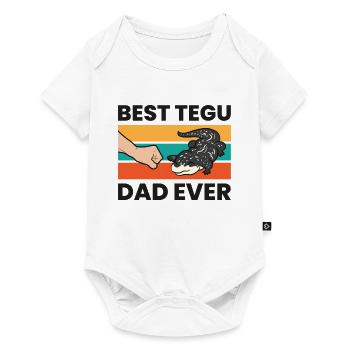 Best Tegu Dad Ever Reptile Tegu Lizard - Baby Premium short-sleeve bodysuit - white - Front