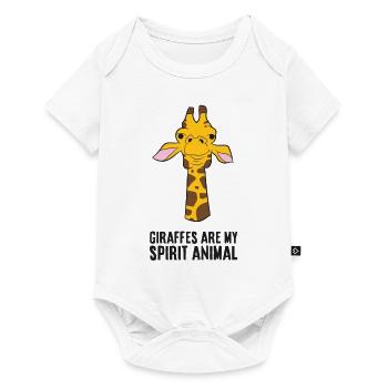Giraffen sind mein Geisttier Lustige Giraffe - Baby Premium Kurzarmbody - Weiß - Vorne