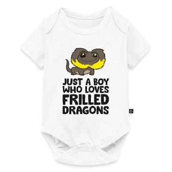 Just a Boy Who Loves Frilled Dragons - Baby Premium short-sleeve bodysuit - white - Front