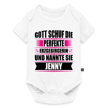 Erzgebirge Frau Namen Sachsen Jenny - Baby Premium Kurzarmbody - Weiß - Vorne