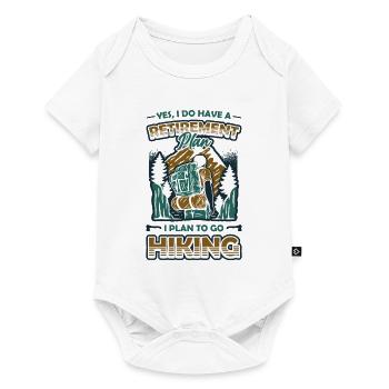 Plan de retraite, randonnées, retraités, randonneurs. - Body à manches courtes Premium Bébé - blanc - Devant