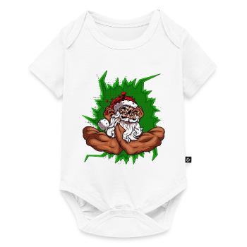 Weihnachtsmann mit Arme - Baby Premium Kurzarmbody - Weiß - Vorne