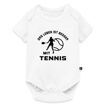 La vie est meilleure avec les joueurs de tennis de l’équipe de tennis - Body à manches courtes Premium Bébé - blanc - Devant