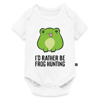 I'd Arther Be Frog Hunting Funny Frog Catcher - Baby Premium short-sleeve bodysuit - white - Front