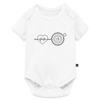 Battements de cœur de fléchettes - Body à manches courtes Premium Bébé - blanc - Devant