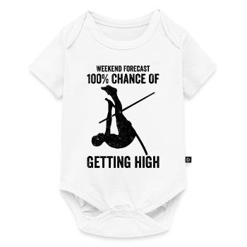 Lustiger Stabhochsprung Stabhochsprung - Baby Premium Kurzarmbody - Weiß - Vorne