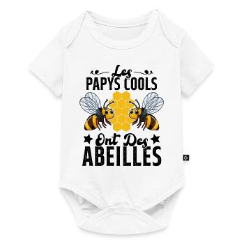 Les Papys Cools Ont Des Abeilles Cadeau Apiculteur - Body à manches courtes Premium Bébé - blanc - Devant