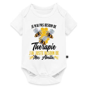 J'ai Juste Besoin D'aller Voir Mes Abeilles Cadeau - Body à manches courtes Premium Bébé - blanc - Devant