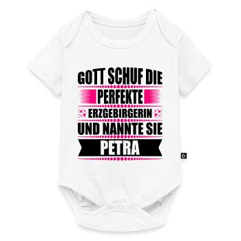 Erzgebirge Frau Namen Sachsen Petra - Baby Premium Kurzarmbody - Weiß - Vorne