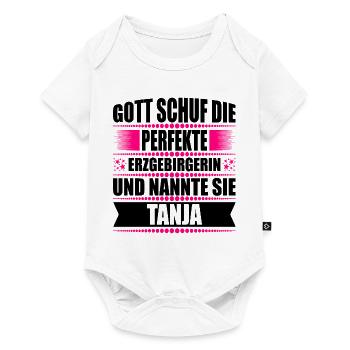 Erzgebirge Frau Namen Sachsen Tanja - Baby Premium Kurzarmbody - Weiß - Vorne