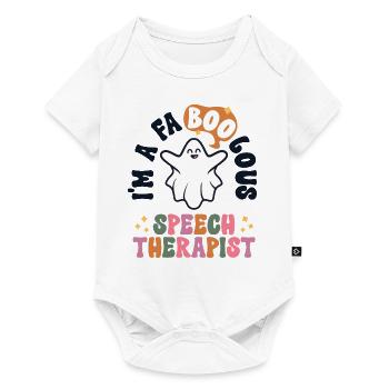 Faboolous Orthophoniste Halloween SLP Rétro - Body à manches courtes Premium Bébé - blanc - Devant