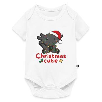 Axolotl Weihnachten Axolotls Christmas Cutie - Baby Premium Kurzarmbody - Weiß - Vorne