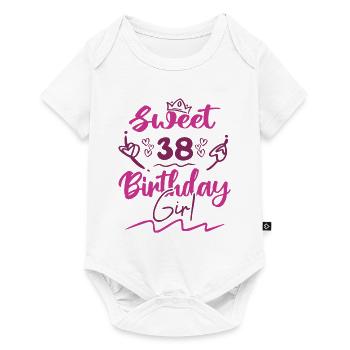 Süßes 38 Geburtstagskind | Geschenk Geburtstag - Baby Premium Kurzarmbody - Weiß - Vorne