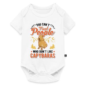 Vous ne pouvez pas faire confiance aux gens qui n’aiment pas Capybaras - Body à manches courtes Premium Bébé - blanc - Devant