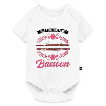 Fagott Mädchen Fagottist Fagottspieler - Baby Premium Kurzarmbody - Weiß - Vorne