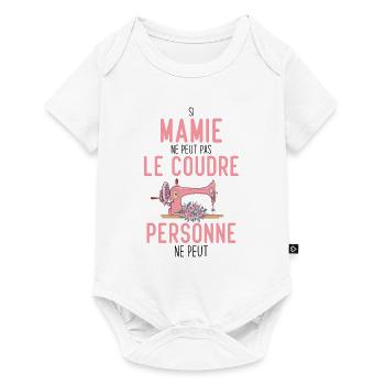 Si mamie ne peut pas le coudre personne ne peut - Body à manches courtes Premium Bébé - blanc - Devant